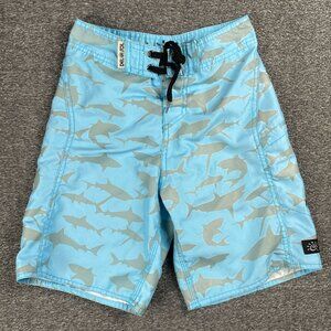 Del Sol Swim Trunks Boys 8 Blue Gray Color Changing Beach Cruise Vacation Pool
